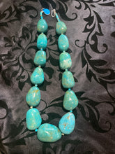 Extremely large turquoise nugget necklace! 18 inches