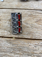 The Red Coral Rectangular ring