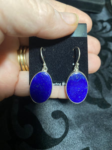 Lapis long dangle earrings