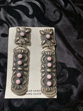 "Circle the Wagons"  Pink conch shell earrings
