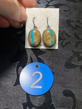 Kingman Ribbon Turquoise dangle earrings