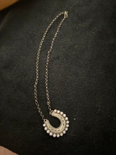 Native American maid Pink conch , sterling silver horseshoe necklace