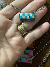 "The Bonus" checkered bar necklace