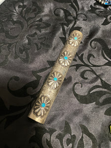6" STAMPED STERLING AND KINGMAN BRAID KEEPER