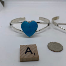 Turquoise Heart shaped  single stone bracelet