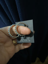 The Turquoise Snake Eyes hoops