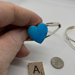 Turquoise Heart shaped  single stone bracelet