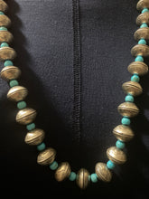 Dimes and turquoise necklace