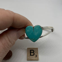 Turquoise Heart shaped  single stone bracelet