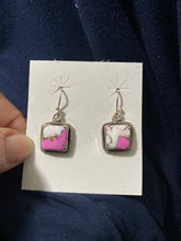 Sterling silver cotton candy dangle earrings
