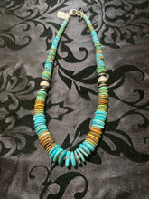 "The Fiesta" necklace has a multitude of different colors of turquoise!
