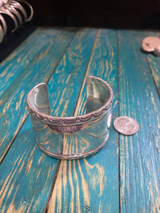 The wide Sterling Silver  bracelet