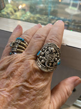 Large Sterling Silver Horned Toad ring 11.5 ring
