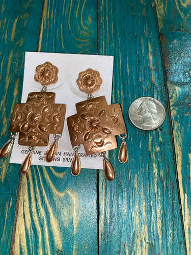 Cooper dangle earrings