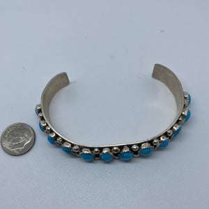 12 stone Kingman Turquoise bracelet