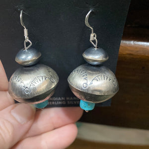 "The stamped Christmas balls" earrings