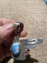Thunderbird Pendant created with sterling silver and Golden hill turquoise