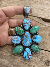 Outstanding Large Golden Hill and Royston Turquoise pendant