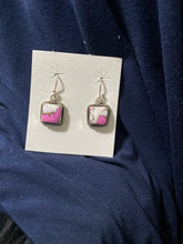 Sterling silver cotton candy dangle earrings