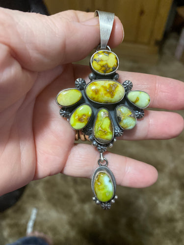 Sterling Silver with Palomino stone pendant