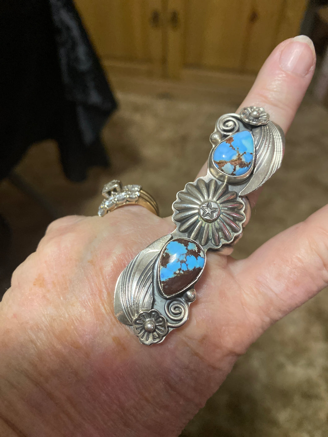 The Giraffe Boulder Turquoise ring