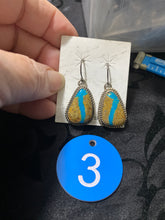 Kingman Ribbon Turquoise dangle earrings
