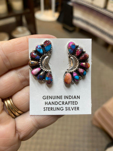 Sterling silver earrings with Mojave Turquoise