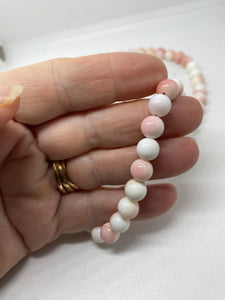 Barbie Pink Conch Rolled Beads 16 inch