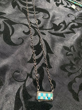 "The Bonus" checkered bar necklace