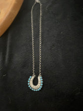 Turquoise sterling silver, Native American made , horseshoe choker necklace Necklace