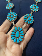 The Sleeping Beauty zuni 7 cluster Turquoise choker