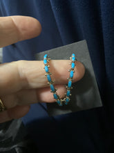 The turquoise Zuni turquoise hoop, earrings, ￼Hoops