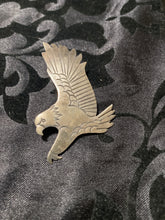 Vintage Sterling silver, hand tooled eagle pendant