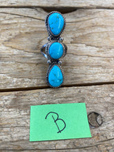 3 stone turquoise rings