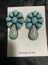 #8 turquoise Peacock earrings