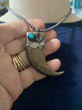 The sterling silver with sleeping beauty, turquoise claw Pendant! PENDANT ONLY ￼