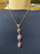 Purple Mojave necklace sterling silver 18 inches with a 3 inch drop NECKLACE