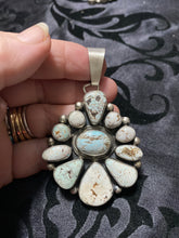 "The Dust Storm" Dry Creek turquoise cluster Pendant