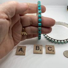 Turquoise square bangle bracelet