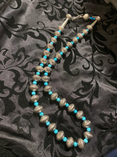 Dimes and turquoise necklace
