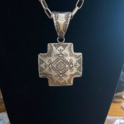 Tooled Cross VP pendant