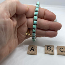Turquoise square bangle bracelet