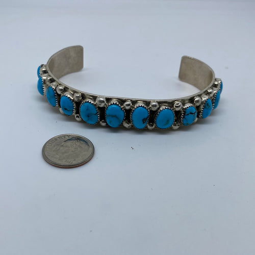 12 stone Kingman Turquoise bracelet