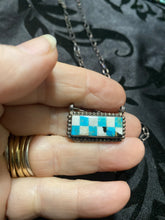 "The Bonus" checkered bar necklace