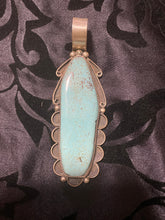 Number eight turquoise, long oval pendant!