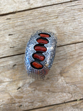 The vintage shadowbox red coral bracelet