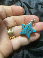 Tiny star turquoise pendant.