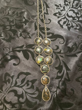 The 8 round blackjack Stones with one teardrop stone in this Trophy necklace ￼