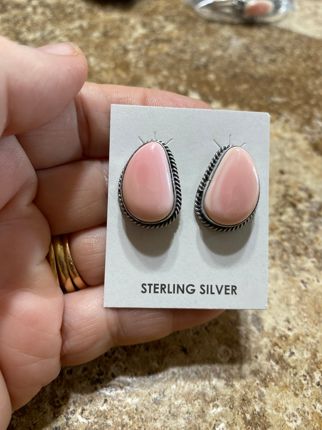 Pink Stud Earrings