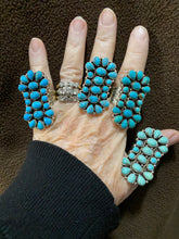 LONG TURQUOISE CLUSTER RINGS